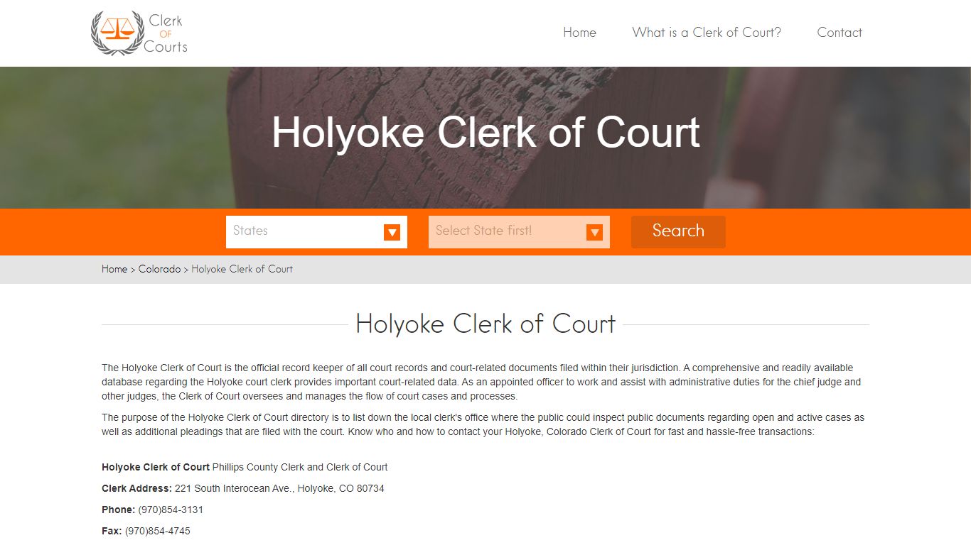Holyoke Clerk of Court